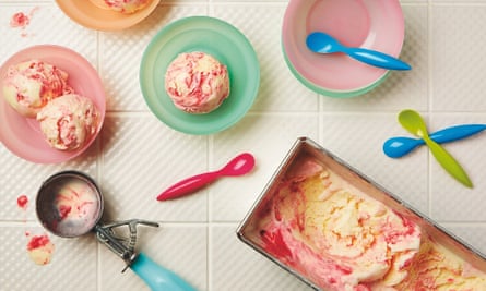 Thomasina Miers' lemon and raspberry ripple ice-cream: 'Genius for dazzling visiting friends and family.'