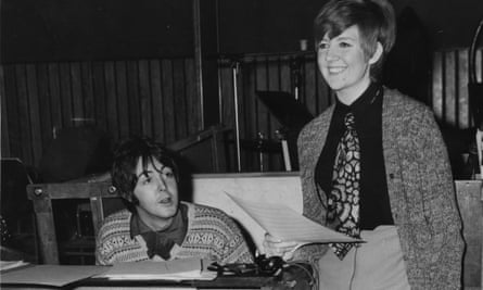 Cilla Black rehearsing with Paul McCartney.
