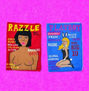 Artist Lucy Sparrow felt Razzle and Playboy magazines