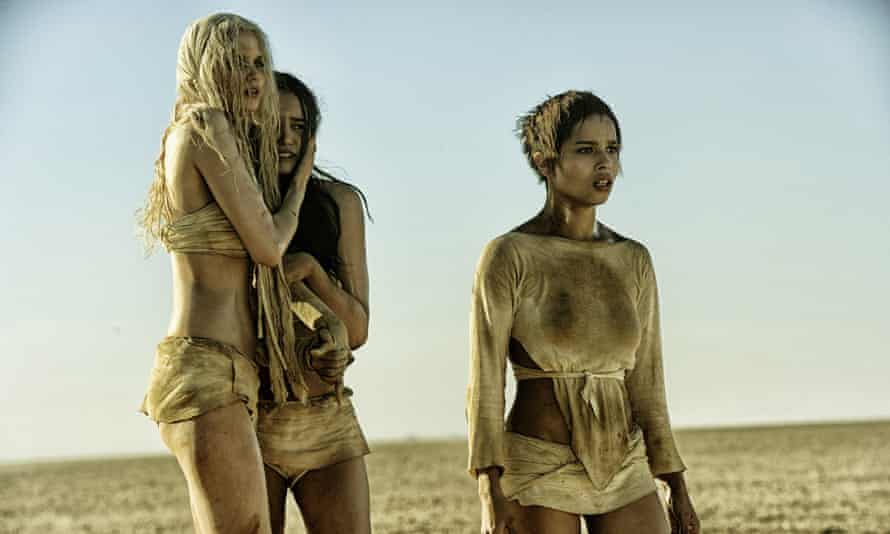With Abbey Lee Kershaw and Courtney Eaton in Mad Max: Fury Road.