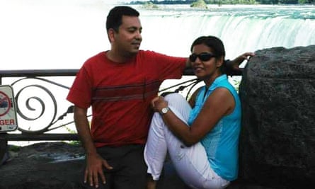 Rafida Ahmed with her husband Dr Avijit Roy. They were attacked by masked men with machetes after attending an event at the University of Dhaka in February. Roy died shortly afterwards.