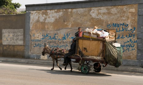 Cairo's zabaleen collect the city's waste on donkey carts.