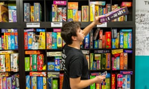 Plenty of games available at the Thirsty Meeples board game cafe, Oxford.