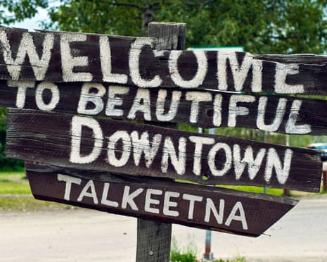 Welcome sign, Talkeetna Alaska