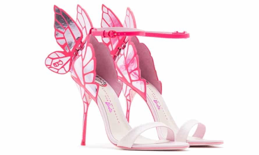 Sophia Webster's Barbie shoe range channels classic Barbie style with pink butterfly high heels.