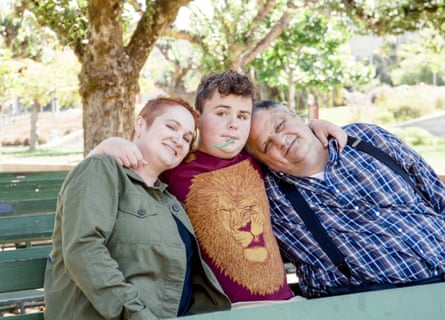 Steve Silberman (right) with Leo Rosa, and Leo’s mother, Shannon.