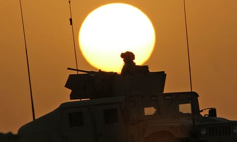 A US military humvee on patrol in al-Anbar province, Iraq, in June 2006.