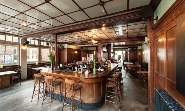 Hipster hangout … the Royal Oak in Hoxton still has its Vitrolite ceiling panels, dating back to1923.
