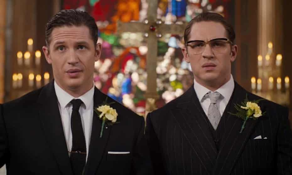 ‘We’re never transported, we’re merely stuck on a tour bus’ ... Tom Hardy and Tom Hardy as Reggie and Ronnie Kray in Legend.