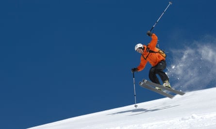Skiiing in the Alborz mountains.