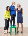 Founders of the Women’s Equality party, left to right, Catherine Mayer and Sandi Toksvig, with new leader Sophie Walker. Pictured at Central Saint Martins.