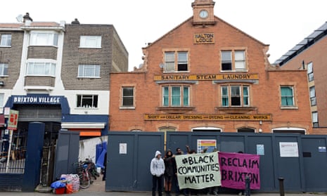 An anti-gentrification protest in Brixton, south London