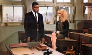 Sidney Poitier and Judy Geeson in To Sir, With Love.