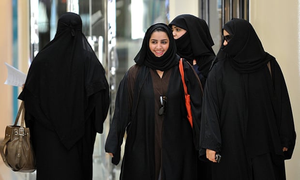 Saudi women in Riyadh City in September 2011, the day after legislation granting women the right to vote was set in motion.