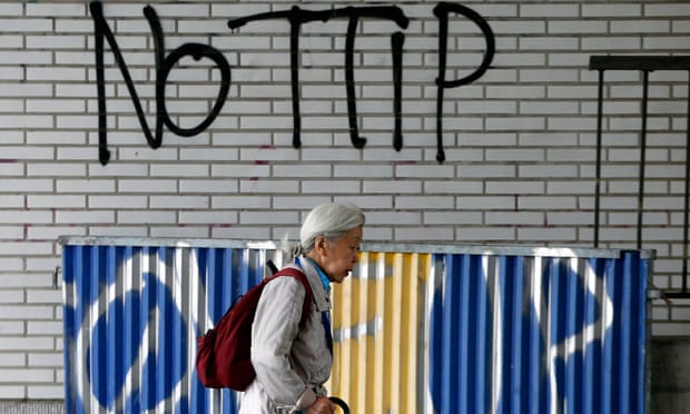 Anti-TTIP graffiti in Brussels, Belgium