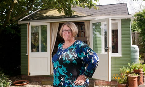 Louise Allen in her shed