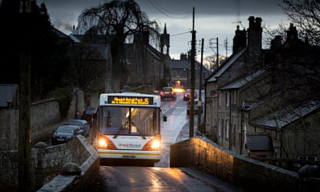 The Coquetdale circular bus route running through rural Northumberland