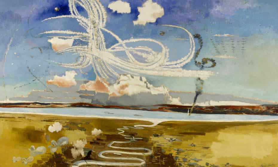 Section of Paul Nash’s oil painting Battle of Britain (1941).