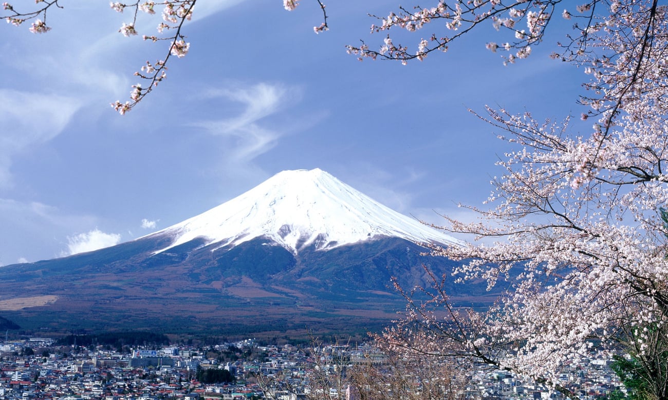 Mount Fuji with cherry blossom, Japan
