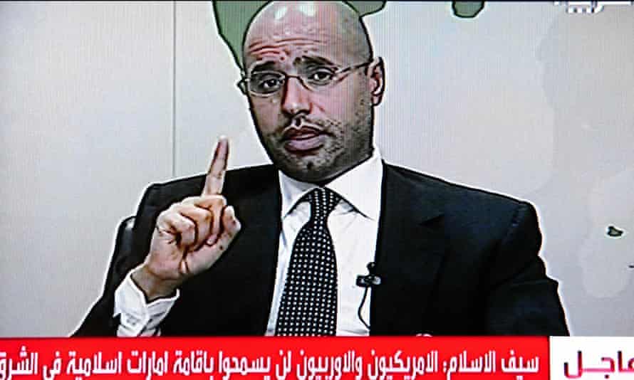Saif al-Islam Gaddafi on Libyan state television