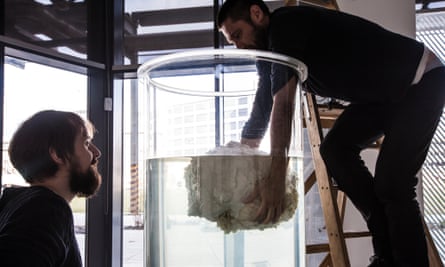 Dutch artist Arne Hendriks, with colleague Mike Thompson, holds fat-raising events in his home city of Eindhoven to amass more material for the fatberg.