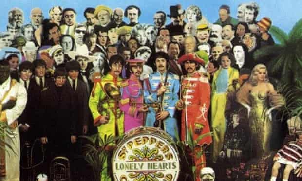 The album cover of Sgt Pepper's Lonely Hearts Club Band, Beatles (1967).