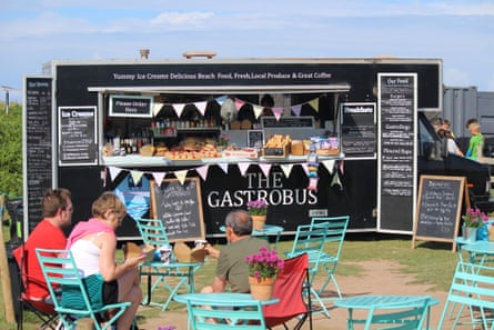 The Gastrobus by Bantham beach in Devon