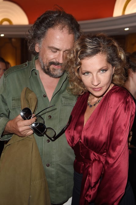 Simon Liberati and Eva Ionesco at a  Paris fashion shjow in 2014.