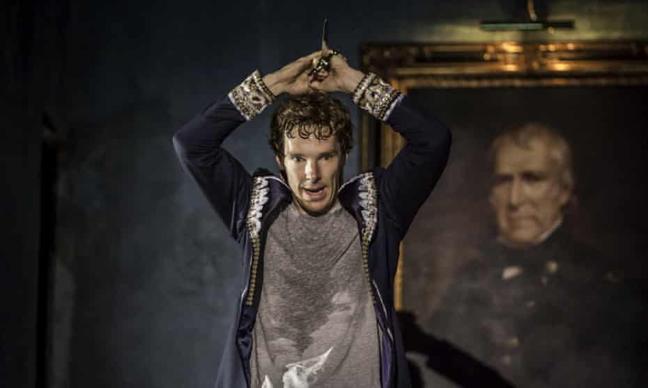 Benedict Cumberbatch performs in Lyndsey Turner's production of Hamlet at the Barbican