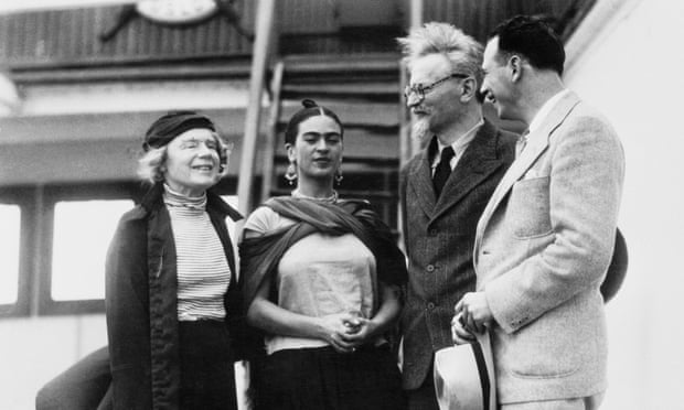 Trotsky being met by Frida Kahlo on his arrival in Mexico.
