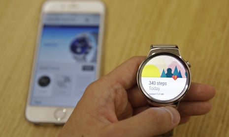 A new Android Wear smartwatch that is compatible with the Apple iPhone.