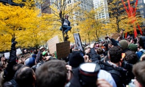 Open to the public 24/7, Zuccotti Park was an ideal camping ground for OWS protesters in October 2011.