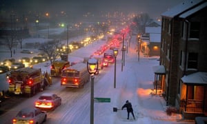 The city of Milwaukee in winter.