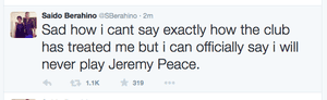 Saido Berahino tweet
