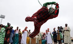 A masquerade dancer in Abuja