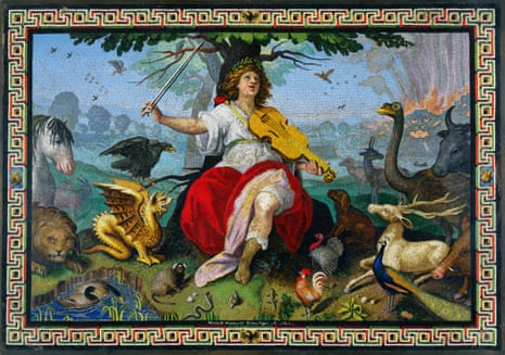 Orpheus, 1618, mosaic by Marcello Provenzale.