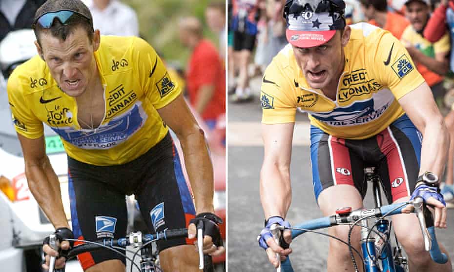 Lance Armstrong in the Tour de France 2003, and Ben Foster in The Program.