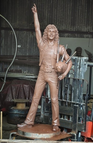 John McKenna's design for Kirriemuir's crowdfunded Bon Scott statue.