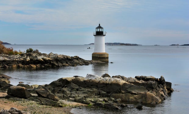 The rocky coast of Salem, Massachusetts.