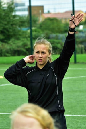 Referee Emily Dyke, 14, who complained of abuse from parents during matches