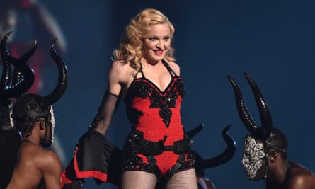 Madonna performs at the Grammy Awards in Los Angeles last March.
