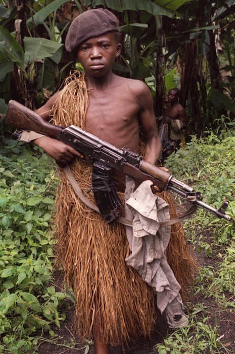 A child soldier in the Democratic Republic of Congo. British-manufactured arms could be sold there.
