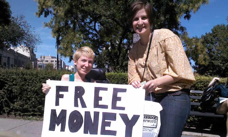 Free Money Day in Dupont Circle, Washington DC, in 2012.