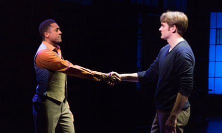 Matt Henry, left, as Lola and Killian Donnelly as Charlie in Kinky Boots.