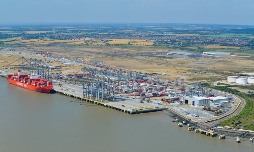 The site at Tilbury, Essex: two berths are complete, with four more in progress.