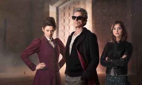The Magician’s Apprentice with Missy (Michelle Gomez), the Doctor (Peter Capaldi) and Clara (Jenna Coleman).