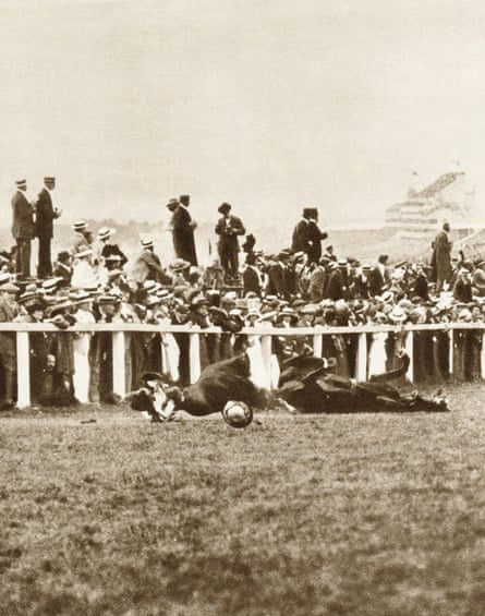 Emily Davison’s fatal protest at the Derby on 4 June 1913.