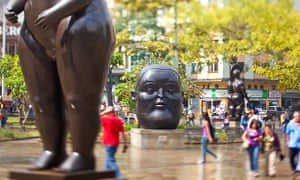 Boteros figure in Plaza Botero.