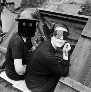 Women in fire masks, Downshire Hill, Hampstead, London, 1941
