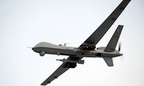 An RAF Reaper UAV (unmanned aerial vehicle).